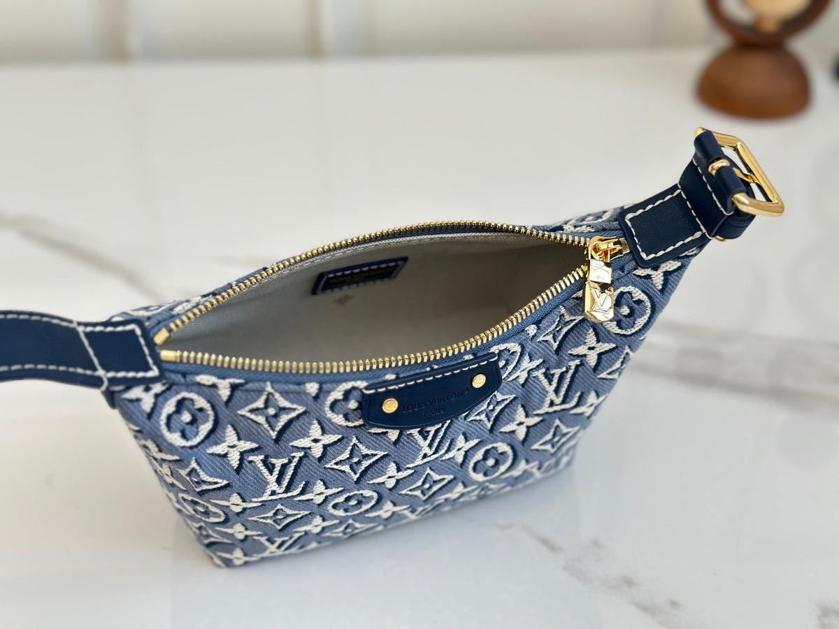 LV Denim Mini Moon Bag
