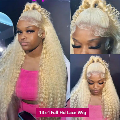 HD Lace 613 Honey Blonde Deep Wave Lace Frontal Wigs