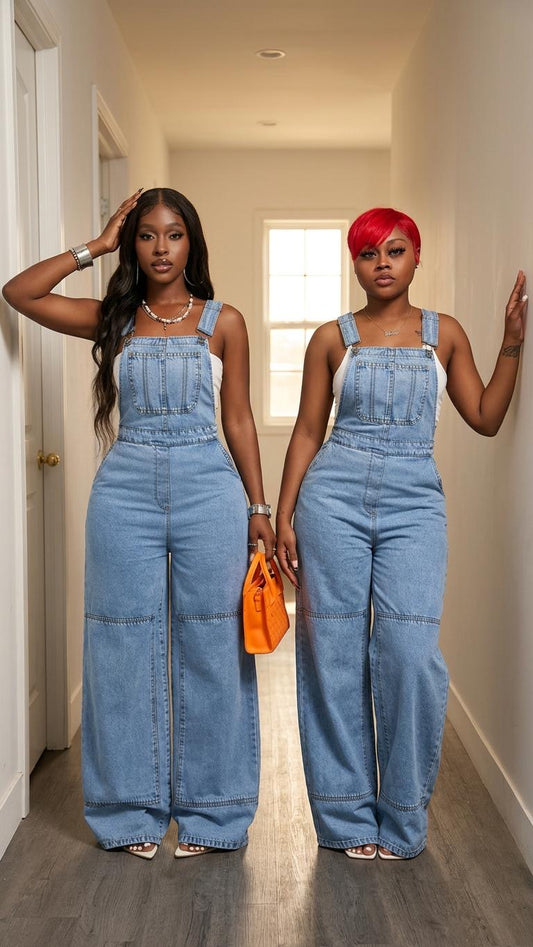 Casual Women Denim Overalls Jumpsuits