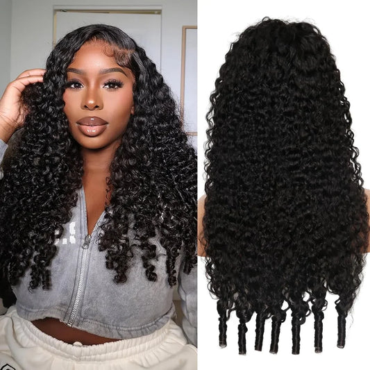 Burmese Curly Wig Human Hair HD Transparent Pre Plucked Virgin Human Hair Frontal Lace Wig