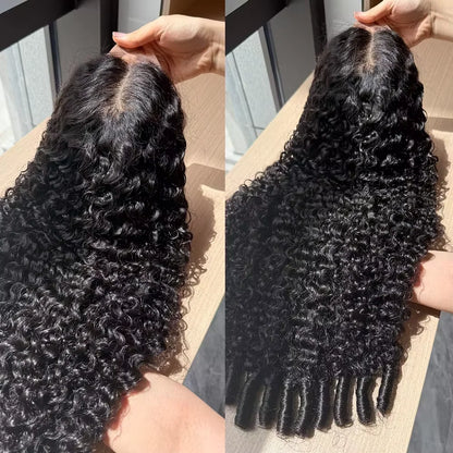 13x6 Lace Frontal Wig 200% Density Burmese Curly Wig Human Hair 13x4 HD Transparent Pre Plucked Burmese Virgin Human Hair Wigs