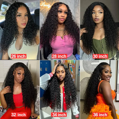 HD Transparent Lace Deep Wave Frontal Human Hair Wigs