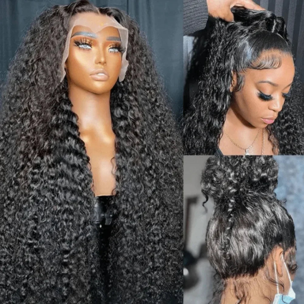 Premium Deep Wave Human Hair HD Lace Frontal Wigs