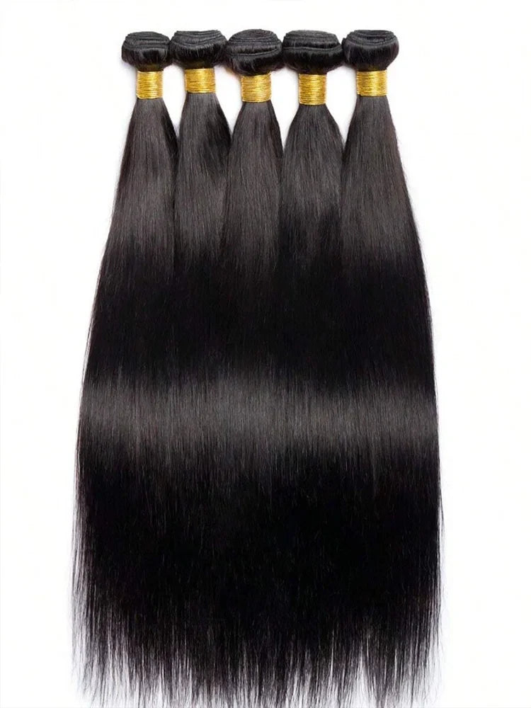 Bone Straight Brazilian Human Hair Bundles Raw Extensions