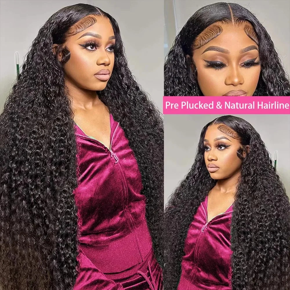 Voluminous Deep Wave Human Hair 250 High Density HD Lace Frontal Wigs