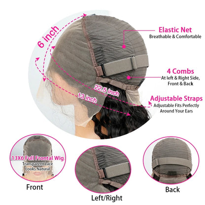 Chocolate Brown HD Lace Body Wave Human Hair Wigs