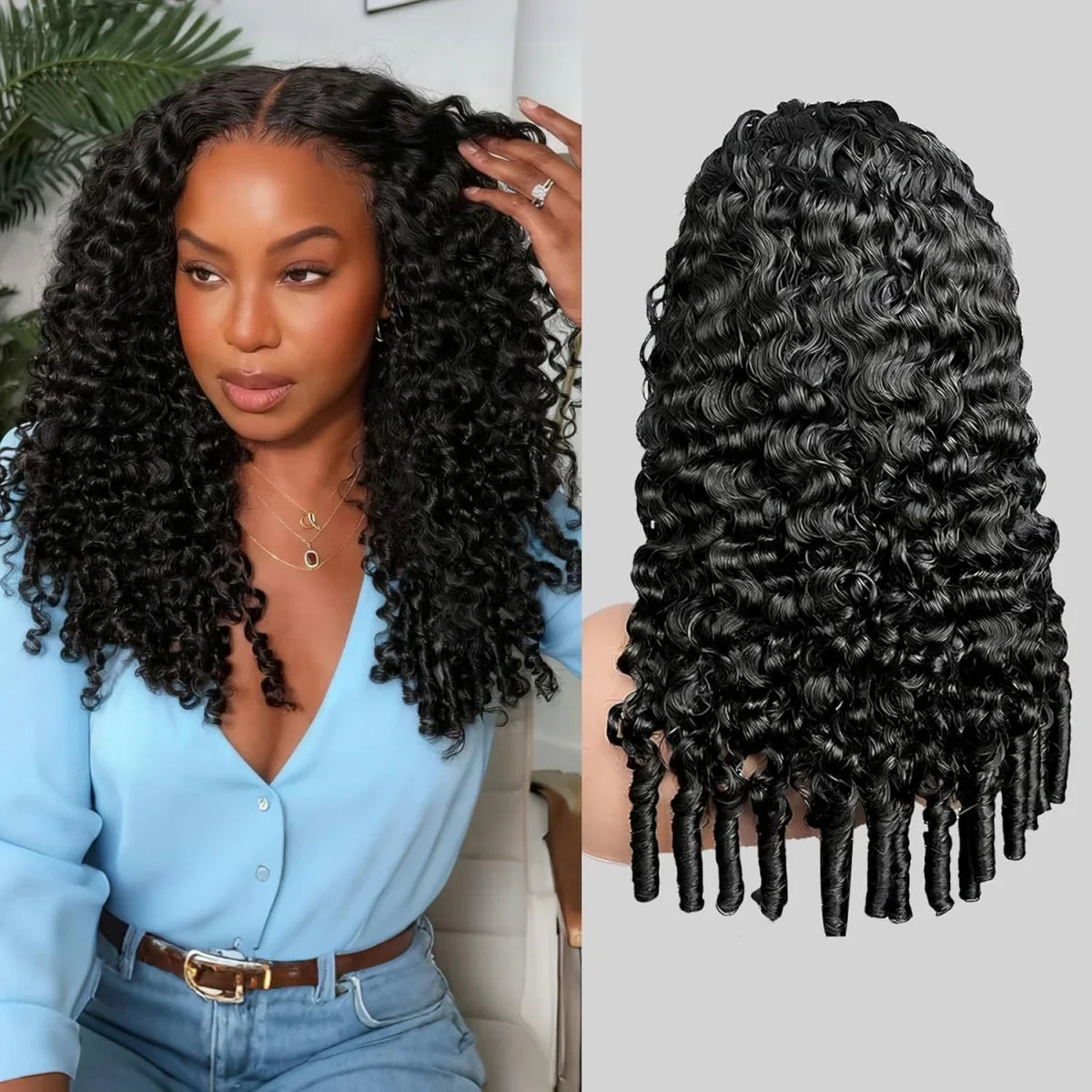 Burmese Curly Deep Wave Human Hair HD Lace Frontal Wigs
