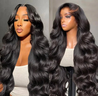 Brazilian Natural Body Wave Virgin Human Hair HD Lace Frontal Closure Wigs