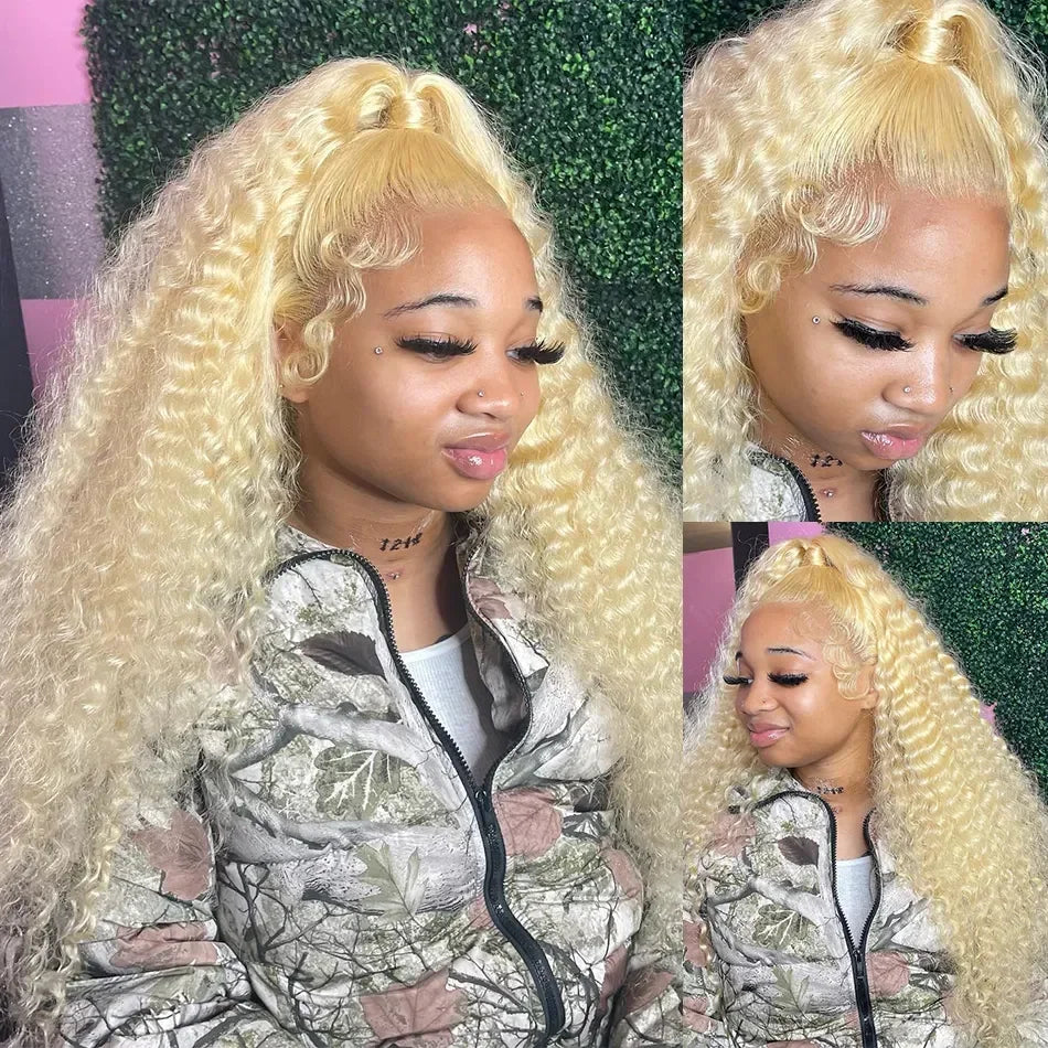 HD Lace 613 Honey Blonde Deep Wave Lace Frontal Wigs
