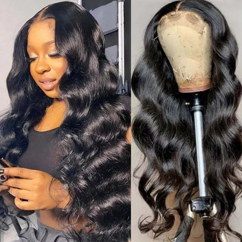 180% Density Brazilian Human Hair Pre Plucked HD 13x4 Lace Front Wig