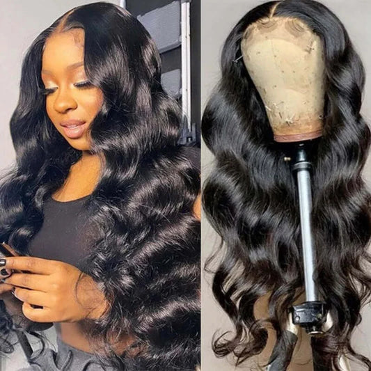 180% Density Brazilian Human Hair Pre Plucked HD 13x4 Lace Front Wig