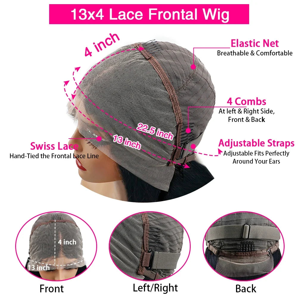 Chocolate Brown HD Lace Body Wave Human Hair Wigs