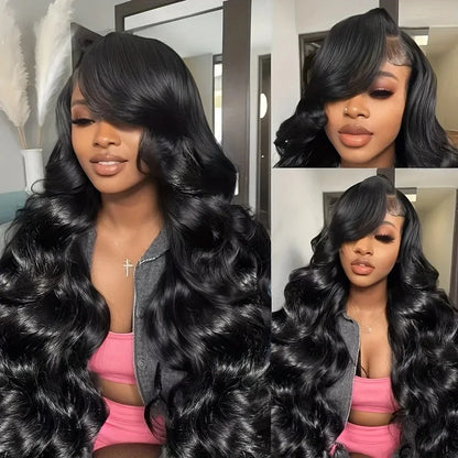 Brazilian Natural Body Wave Virgin Human Hair HD Lace Frontal Closure Wigs