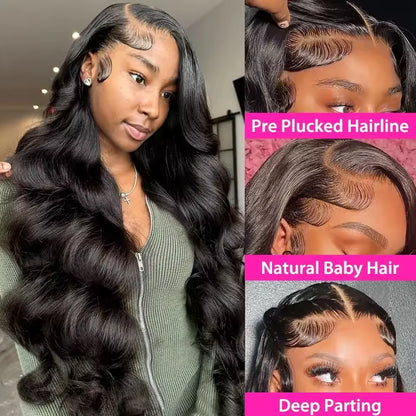 Raw Peruvian Body Wave HD Lace Front Human Hair Frontal Wigs