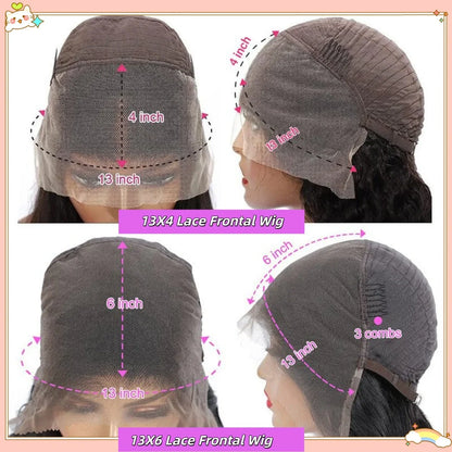 Burmese Curly Deep Wave Human Hair HD Lace Frontal Wigs