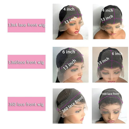 Brazilian Natural Body Wave Virgin Human Hair HD Lace Frontal Closure Wigs