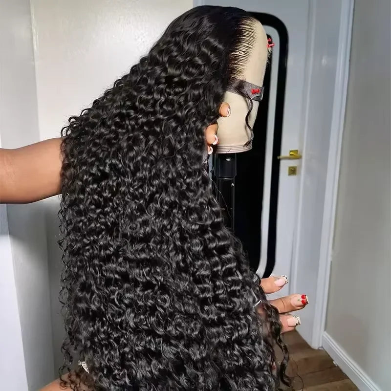HD Transparent Lace Deep Wave Frontal Human Hair Wigs