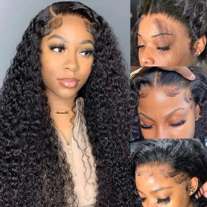 Premium Deep Wave Human Hair HD Lace Frontal Wigs