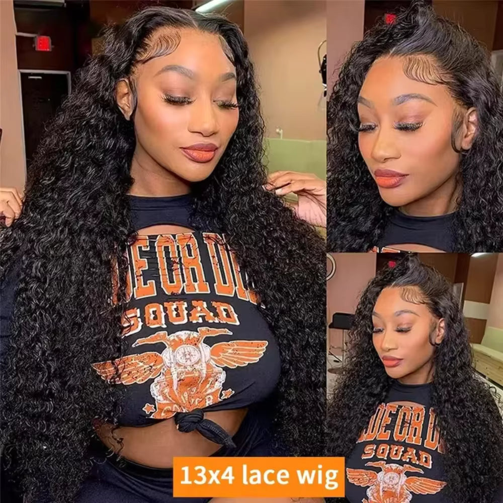 Premium Deep Wave Human Hair HD Lace Frontal Wigs