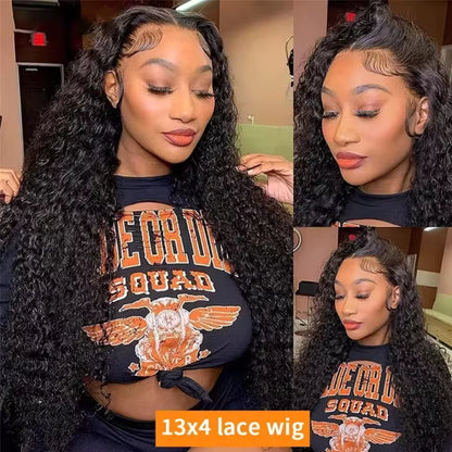 Premium Deep Wave Human Hair HD Lace Frontal Wigs