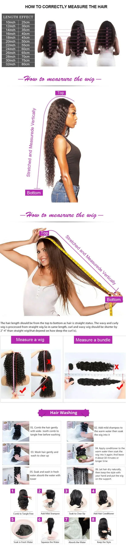 Premium Deep Wave Human Hair HD Lace Frontal Wigs