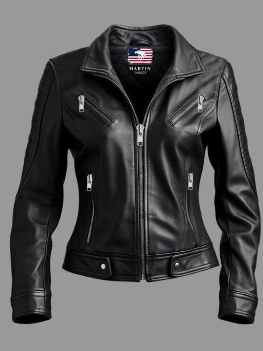 Women Dasha Designer Leather Jacket