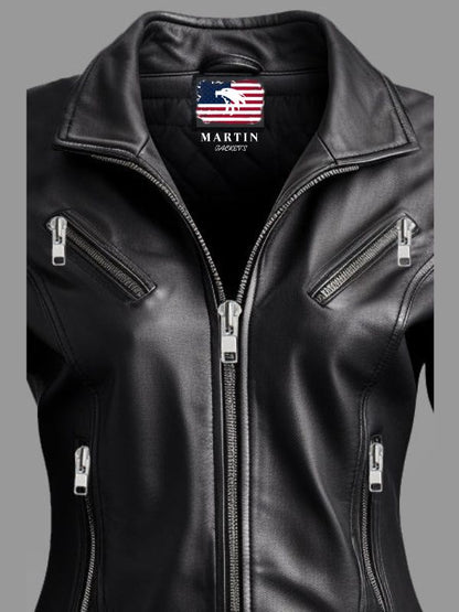 Women Dasha Designer Leather Jacket