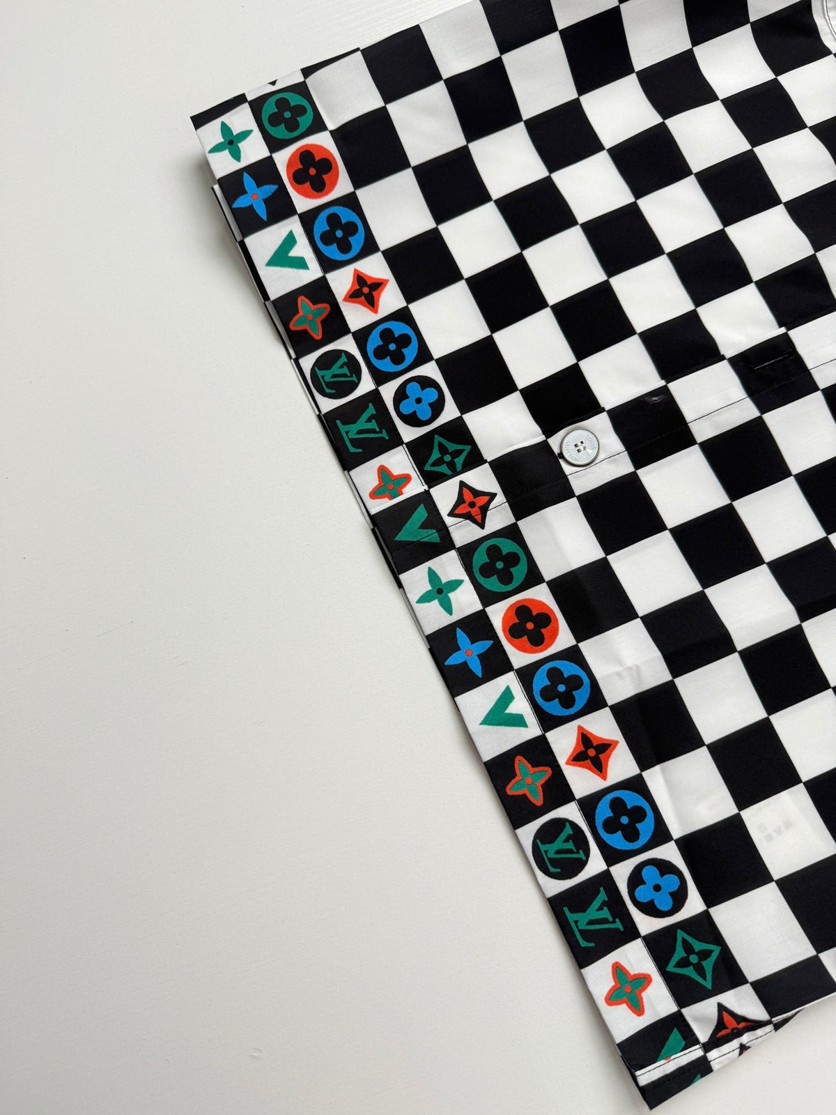 LV Checkered Short-Sleeve Shirt
