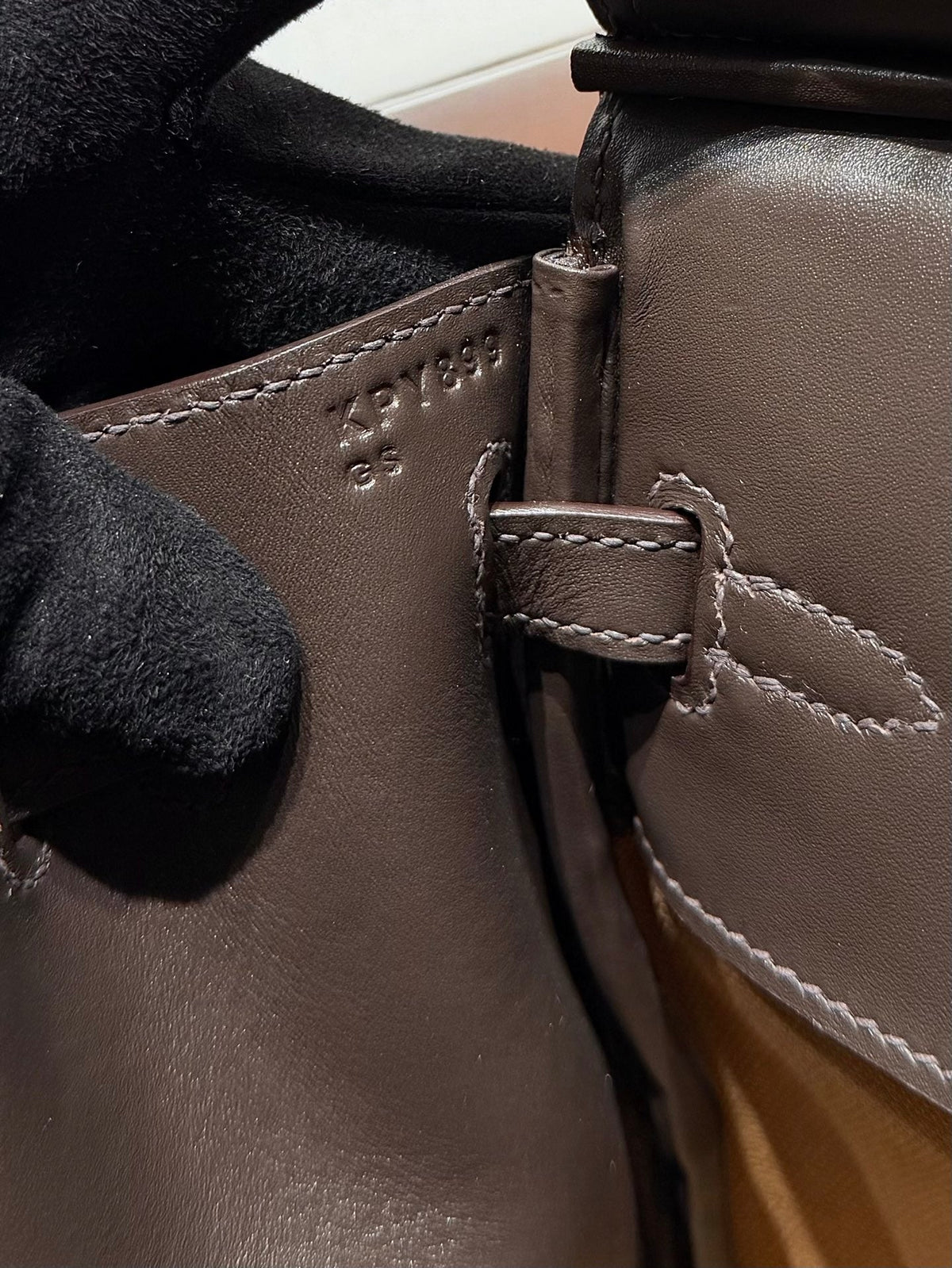 Hermes 25 Cargo Denim Handbag
