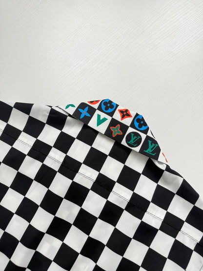 LV Checkered Short-Sleeve Shirt