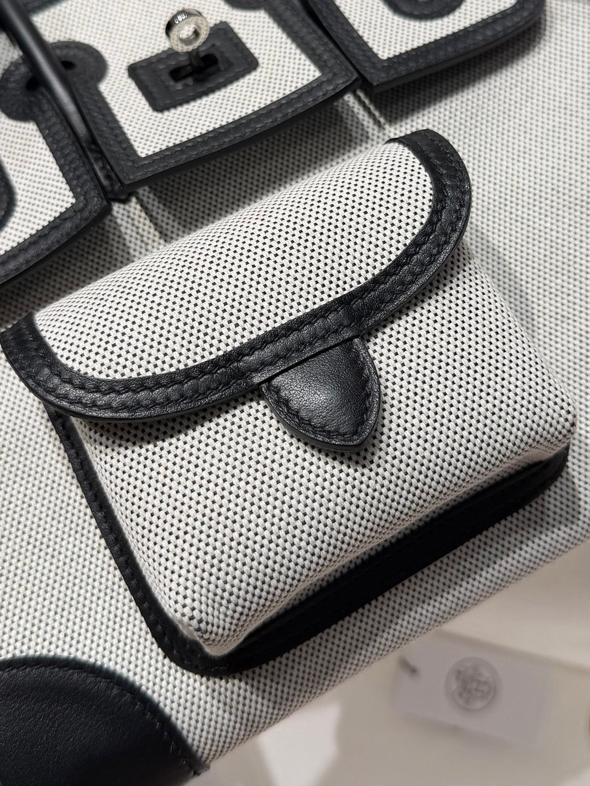 Hermes 25 Cargo Denim Handbag