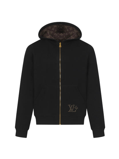 LV Reversible Hooded All-Over Jacket