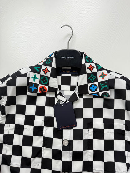 LV Checkered Short-Sleeve Shirt
