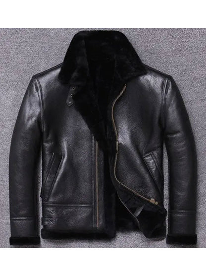 Men Sheepskin Winter Fur Coat Jacket