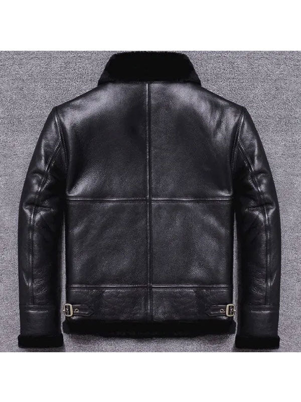 Men Sheepskin Winter Fur Coat Jacket