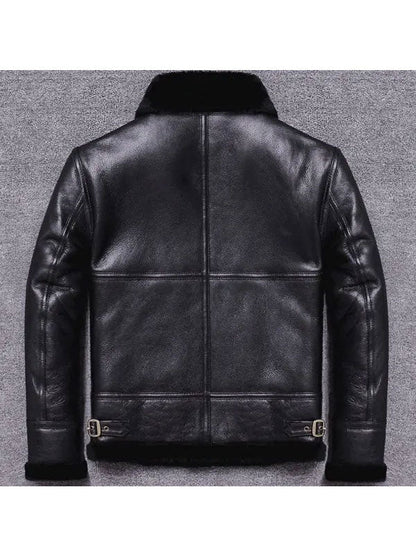 Men Sheepskin Winter Fur Coat Jacket