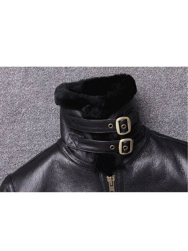 Men Sheepskin Winter Fur Coat Jacket