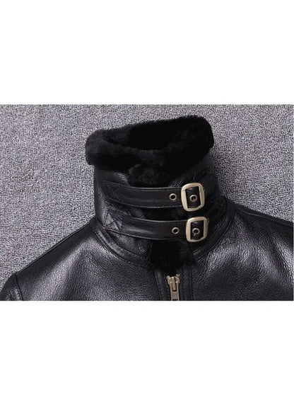 Men Sheepskin Winter Fur Coat Jacket